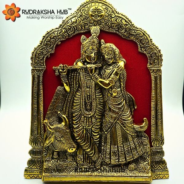 Handcrafted Religious God Radha Krishna Wall Hanging Copper Home Decor Gift  Item | eBay