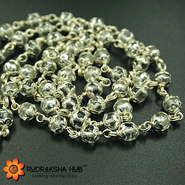 Amazon.com: Naisha Rudraksha & Crystal Sphatik Beads Bracelet, Natural 5  face Himalaya Rudraksh Seed, Rosary Crystal, Wrist Mala Wrap, Bracelet Bead  Size 7 mm (Pack of 2) : Clothing, Shoes & Jewelry