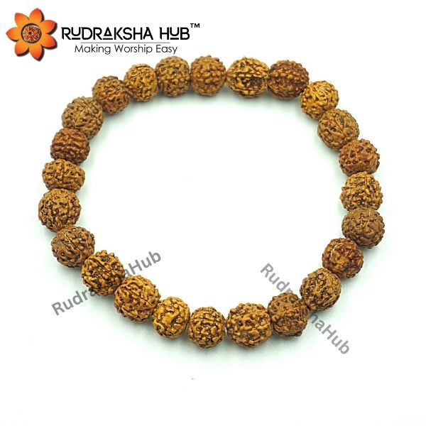 Seetara Rudraksha Energy Bracelet with Om Charm, Original Rudraksha Bracelet  for Men & Women (Free Size)