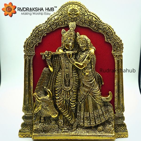 Buy Gold Plated Radha Krishna Idol Statue Showpiece (19 X 11 X 11 cm)  Decorative Items for Home Decor Living Room Pooja Decoration Birthday  Wedding Gifts for Family and Friends(Resin) Online In