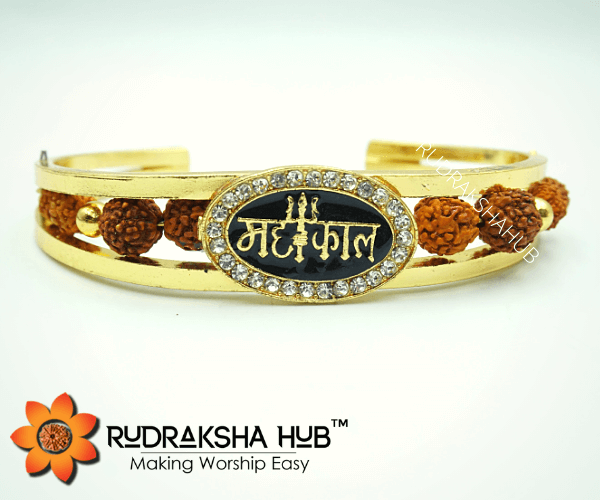 Mahakal Silver Plated Rudraksha Bracelet at Rs 799 | Rudraksha Bracelet |  ID: 25299040512